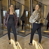 Pantalón vaquero femenino con elastano forrado de felpa Forglows y calcetín térmico