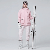 Conjunto de abrigo y pantalón con tirantes para mujer para la nieve Forglows