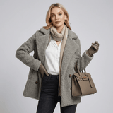 Abrigo femenino forrado de peluche Forglows