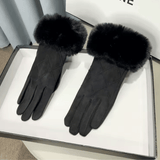 Guante femenino de terciopelo con peluche Forglows