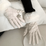 Guante femenino de terciopelo con peluche Forglows